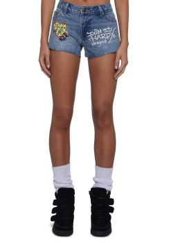 Ed Hardy Bottoms|Shorts*Butterflies Denim Shorts