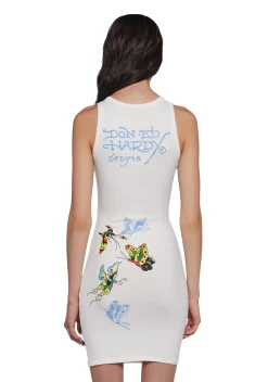 Ed Hardy Dresses*Butterfly Cut Out Ribbed Dress