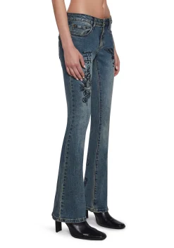 Ed Hardy Bottoms|Pants*Butterfly Denim Flared Jeans