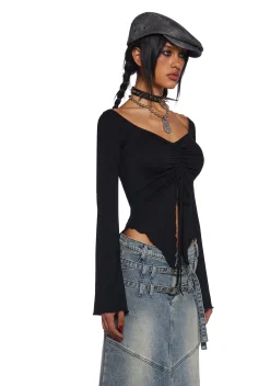 Current Mood Tops*Call It Dreaming Long Sleeve Top - Black