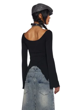 Current Mood Tops*Call It Dreaming Long Sleeve Top - Black