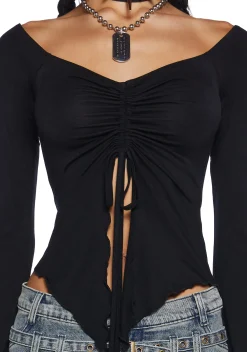Current Mood Tops*Call It Dreaming Long Sleeve Top - Black