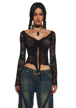 Current Mood Tops*Call It Dreaming Long Sleeve Top - Lace
