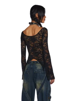 Current Mood Tops*Call It Dreaming Long Sleeve Top - Lace