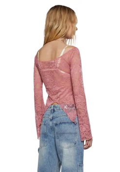 Current Mood Tops|Plus*Call It Dreaming Long Sleeve Top - Pink
