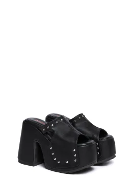 Demonia Platforms*Camel-109 Platform Mules