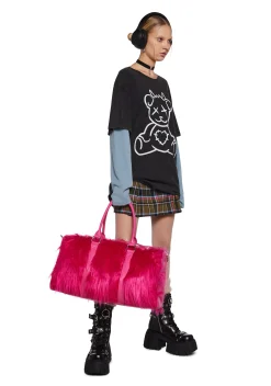 Current Mood Bags*Case Of The Grumpies Fuzzy Weekender Bag