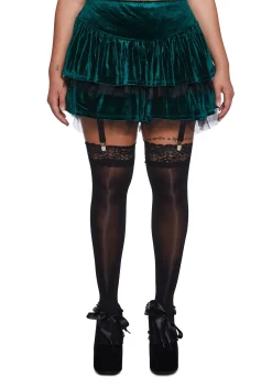 Widow Bottoms|Skirts*Cavalier Courtship Mini Skirt - Green