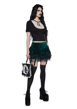 Widow Bottoms|Skirts*Cavalier Courtship Mini Skirt - Green