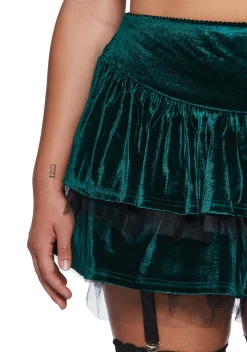 Widow Bottoms|Skirts*Cavalier Courtship Mini Skirt - Green