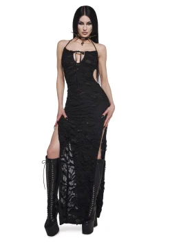 Widow Dresses|Plus*Cemetery Surprise Maxi Dress
