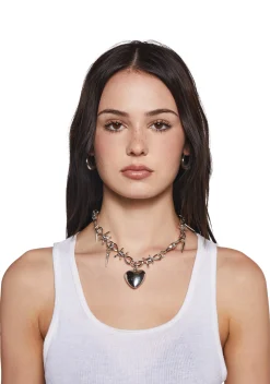 Widow Jewelry*Chain Heart Necklace