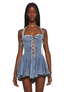 New Pink Dresses*Chain Reaction Denim Dress