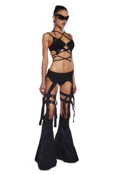 DARKER WAVS Tops*Charged Criss-Cross Bikini Top