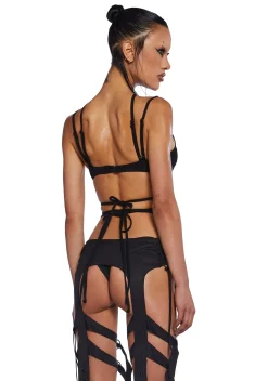 DARKER WAVS Tops*Charged Criss-Cross Bikini Top