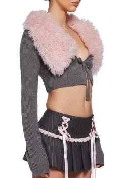 Sugar Thrillz Tops|Plus*Chasing Heartbeats Cropped Cardigan