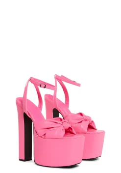 Current Mood Platforms|Heels*Cheers To U Platform Sandals - Pink