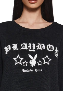 Playboy by Dolls Kill Tops*Chilling At the Mansion Long Sleeve Top