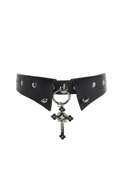 Widow Jewelry*Choker Collar With Cross