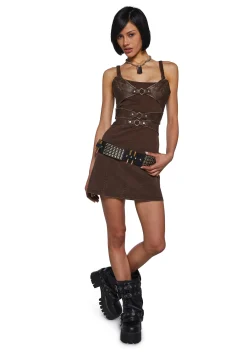 DARKER WAVS Dresses*Chord Corset Dress