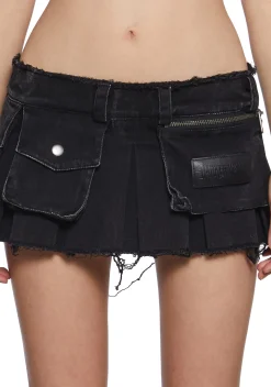 DARKER WAVS Bottoms|Skirts*Chord Denim Mini Skirt