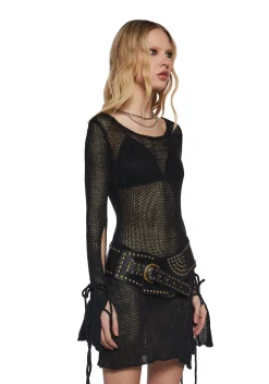 DARKER WAVS Dresses|Mini Dresses*Chord Loose Knit Mini Dress