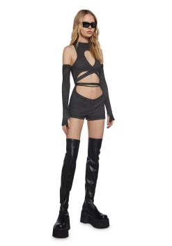 DARKER WAVS Jumpsuits & Rompers*Chord Romper With Gloves