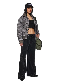 DARKER WAVS Outerwear*Chord Washed Puffer Jacket