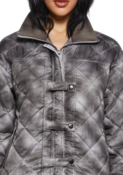 DARKER WAVS Outerwear*Chord Washed Puffer Jacket