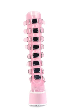 Demonia Boots|Platforms*Clear Baby Pink Trinity Boots