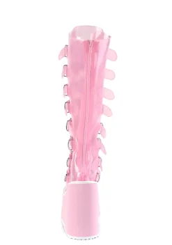 Demonia Boots|Platforms*Clear Baby Pink Trinity Boots