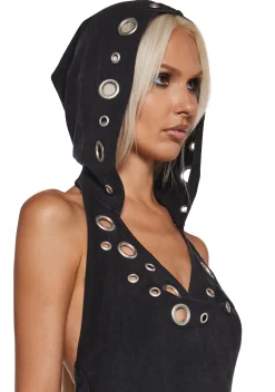 Club Exx Dresses*Cloak And Dagger Hooded Dress