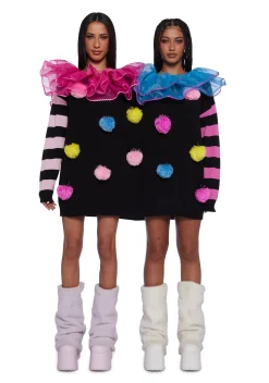 Trickz N' Treatz Tops*Clown Trouble Knit Sweater Set - Multi
