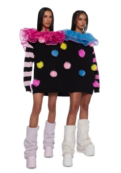 Trickz N' Treatz Tops*Clown Trouble Knit Sweater Set - Multi