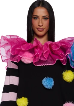 Trickz N' Treatz Tops*Clown Trouble Knit Sweater Set - Multi