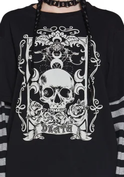 The Grave Girls Tops|Plus*Cold Embrace Long Sleeve Tee