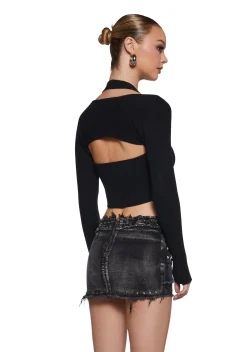 x_Blue Blush Tops*Commanding Presence Top And Shrug Set