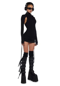DARKER WAVS Dresses|Mini Dresses*Compression Ruched Mini Dress