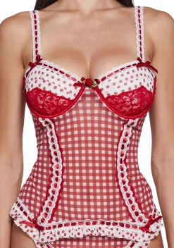 Sugar Thrillz Lingerie*Country Romance Gingham Teddy