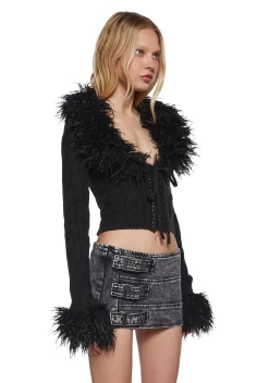 Generation Kiss Tops|Plus*Covet Cable Knit Cardigan - Black