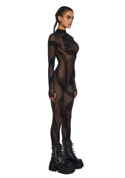 Club Exx Jumpsuits & Rompers*Crash N' Burn Mesh Catsuit