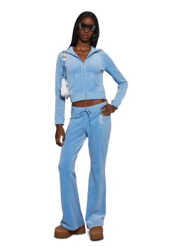 JUICY COUTURE Sweatshirts & Hoodies*Crown Heritage Cotton Velour Hoodie