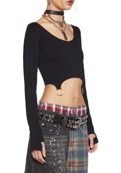 Current Mood Tops*Cruel Intentions O-Ring Crop Top
