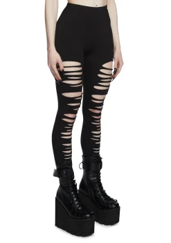 Widow Bottoms|Plus*Crypt Creeper Shredded Leggings