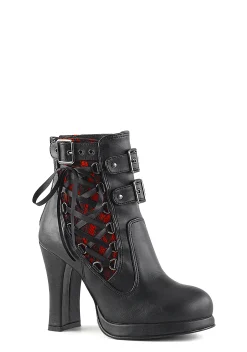 Demonia Boots*Crypto-51 Corset Ankle Boots