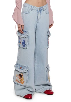 Dolls Kill | Care Bears x Strawberry Shortcake Bottoms|Pants*Cuddle Crew Denim Cargo Pants