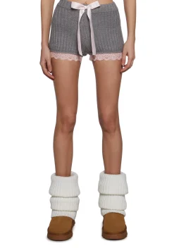 Sugar Thrillz Bottoms|Shorts*Cuddle Up Close Knit Shorts