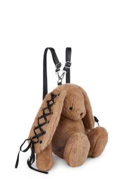 Current Mood Bags*Cuddly Bunny Plush Backpack - Brown