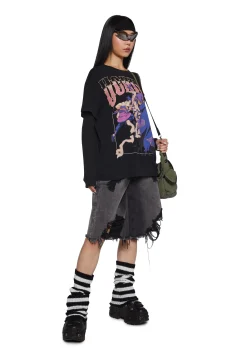 Dolls Kill x NARUTO SHIPPUDEN Tops*Cursed Legacy Long Sleeve Tee