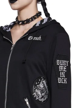 The Grave Girls Outerwear|Sweatshirts & Hoodies*Cursed Ways Zip-Up Hoodie